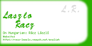 laszlo racz business card